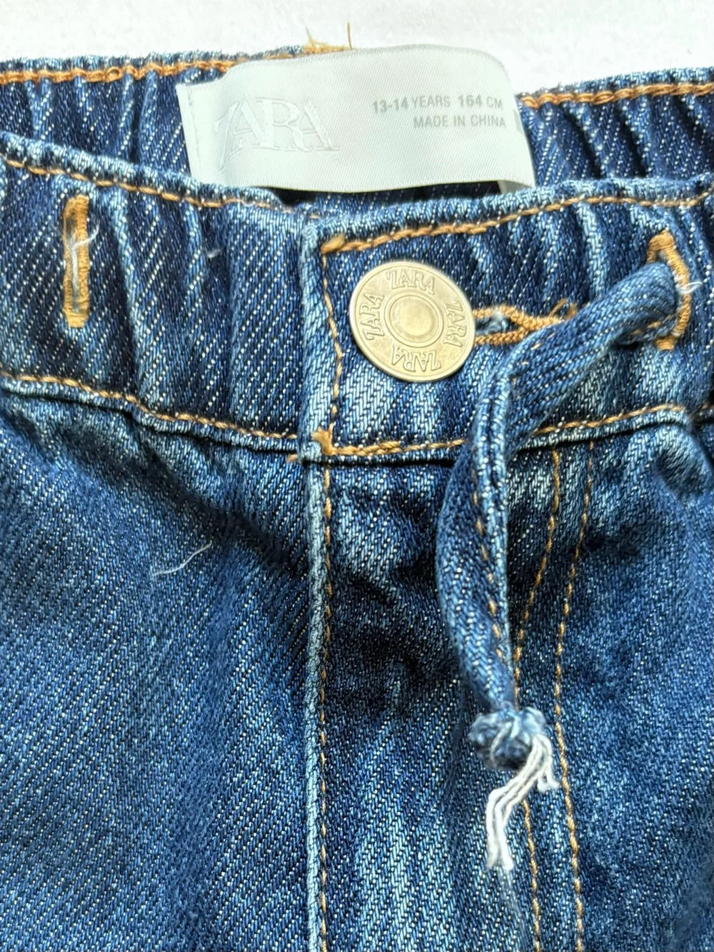 ZARA Loose Fit Denim Bermuda Shorts Jorts 13-14Y